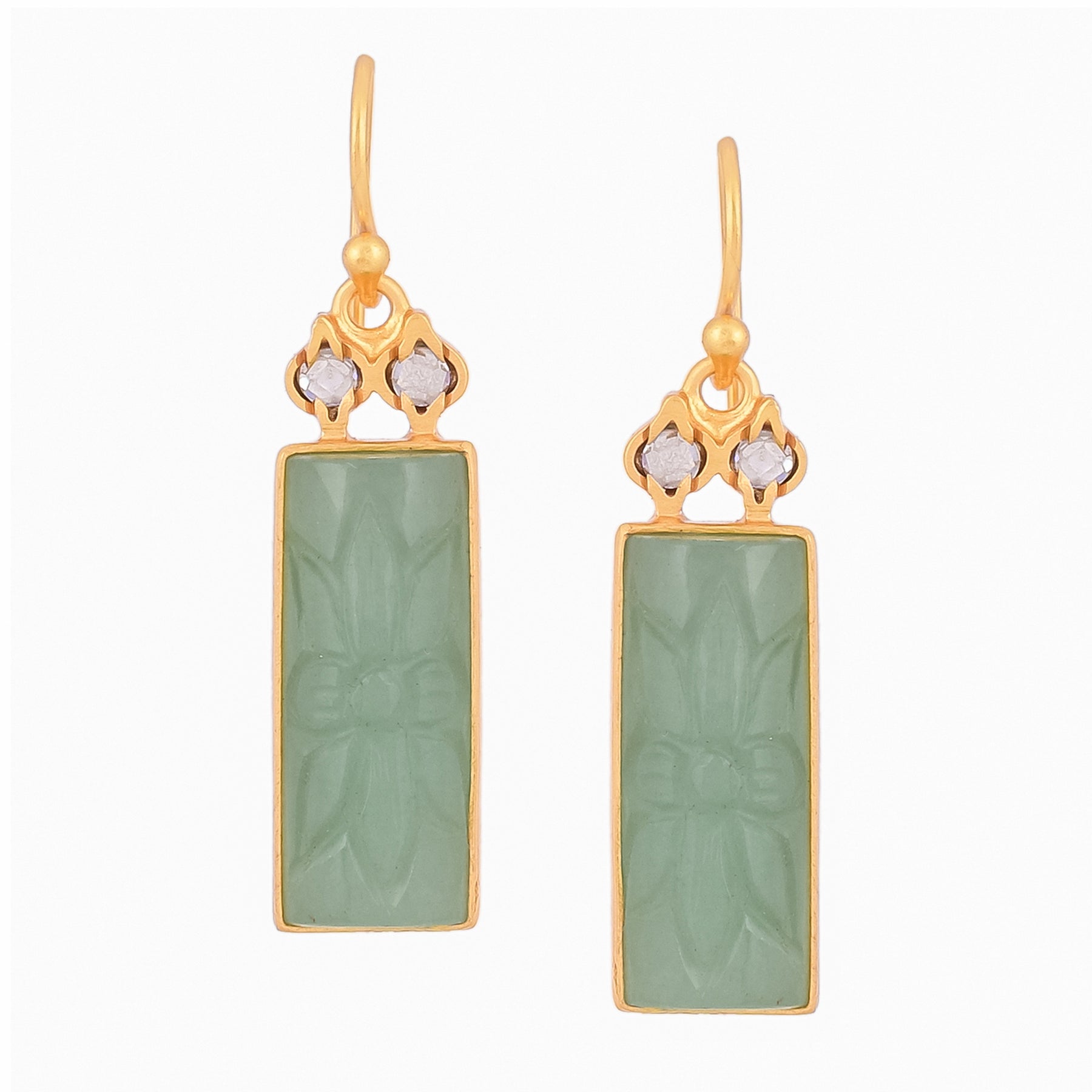 Vera Earrings Gold Green