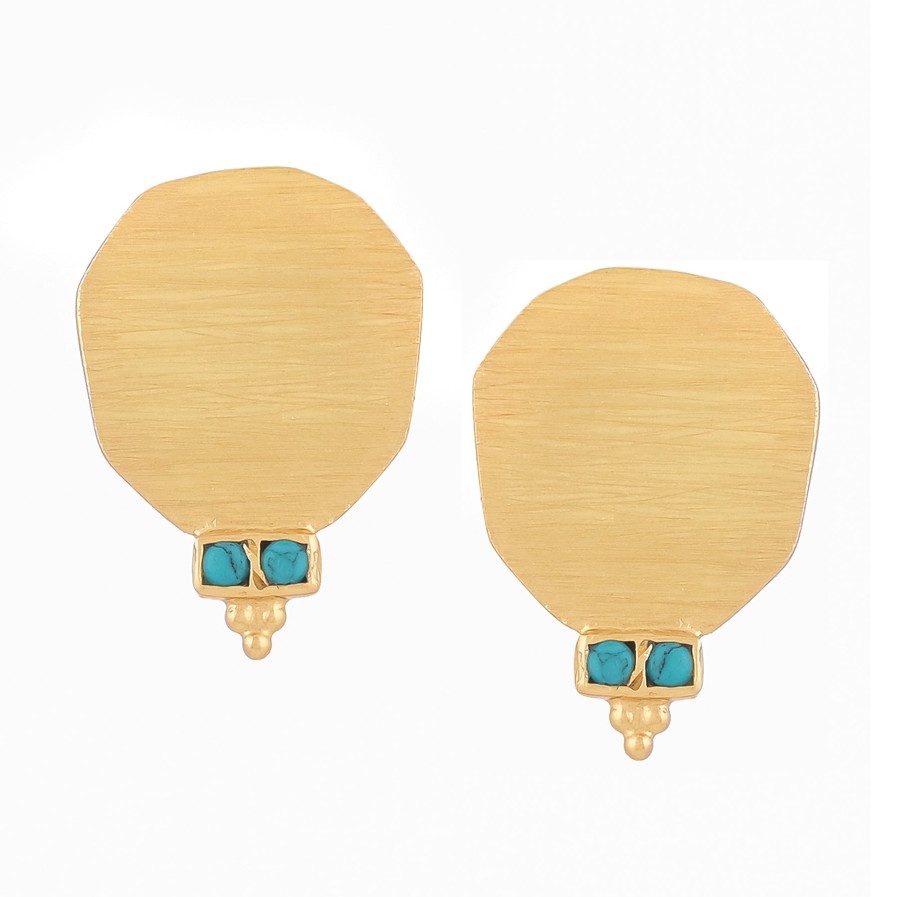 Alice Earrings Gold Turquoise