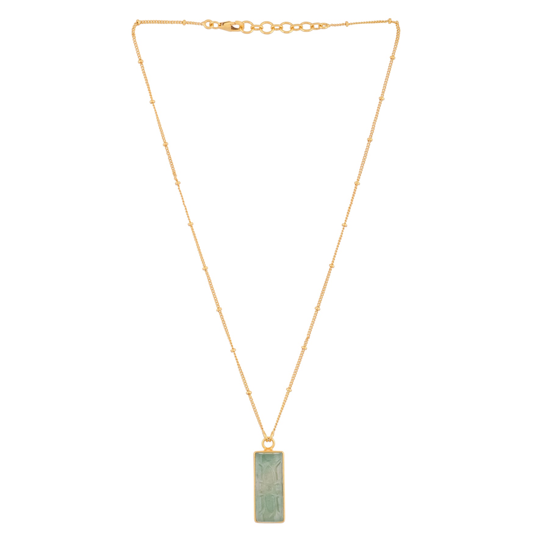 Vera Necklace Green Gold