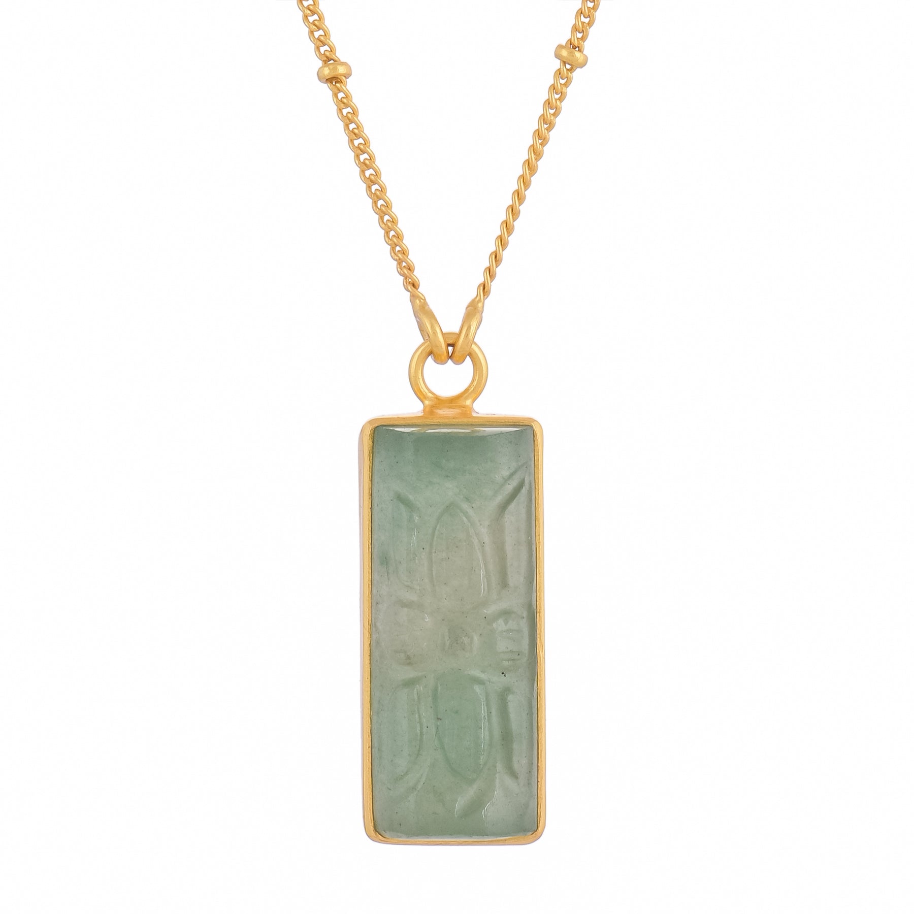 Vera Necklace Green Gold
