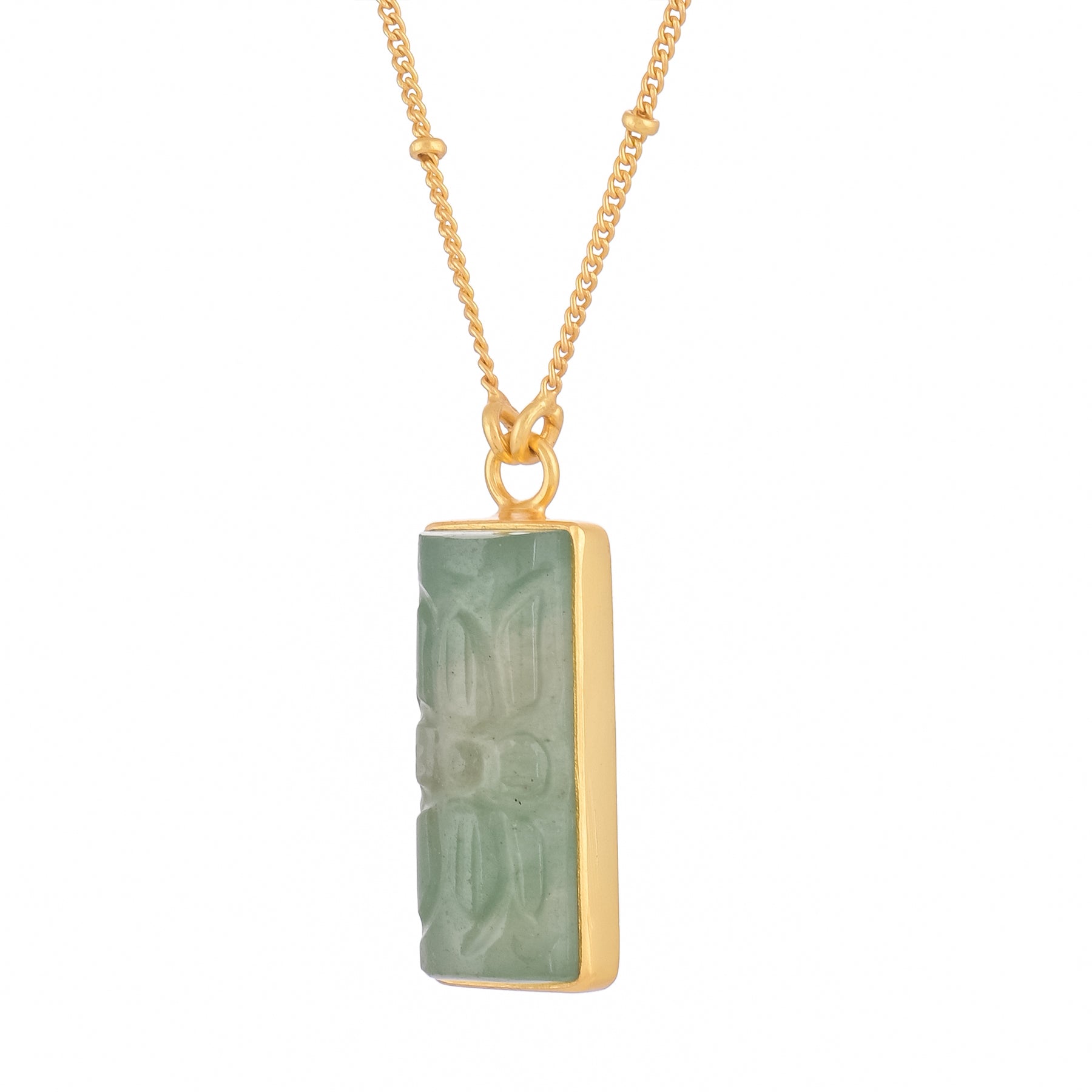 Vera Necklace Green Gold