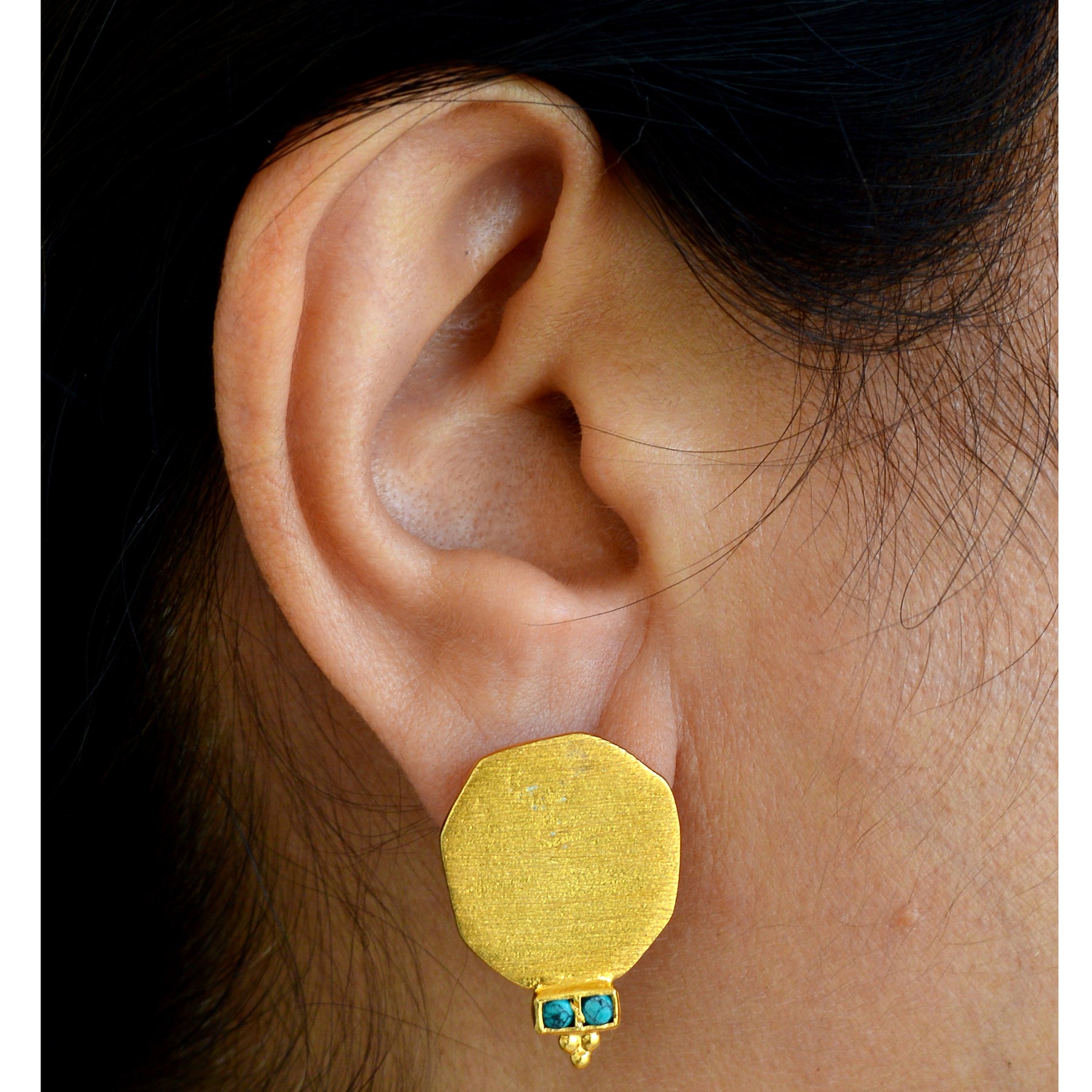 Alice Earrings Gold Turquoise