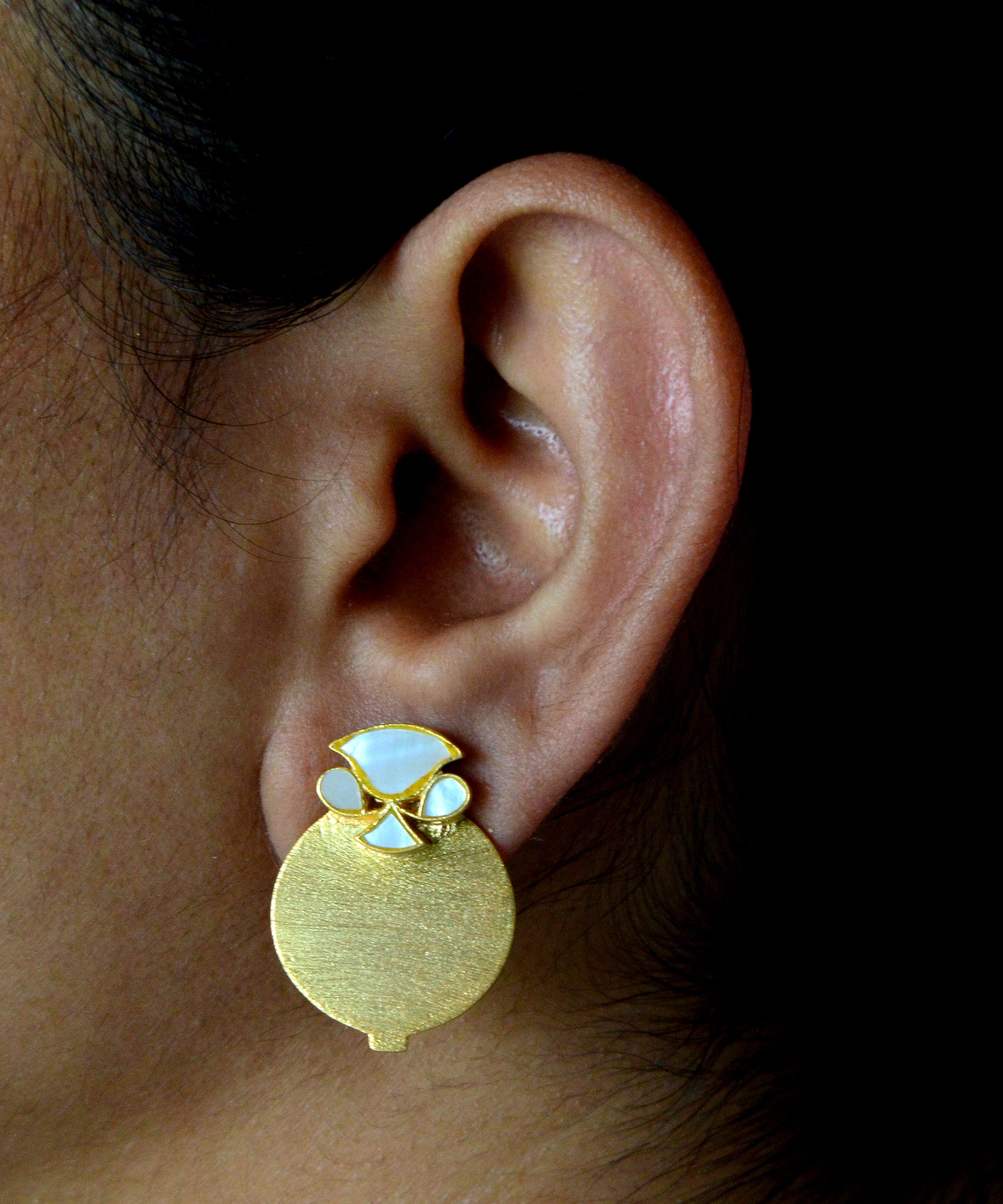 Maurya Studs White