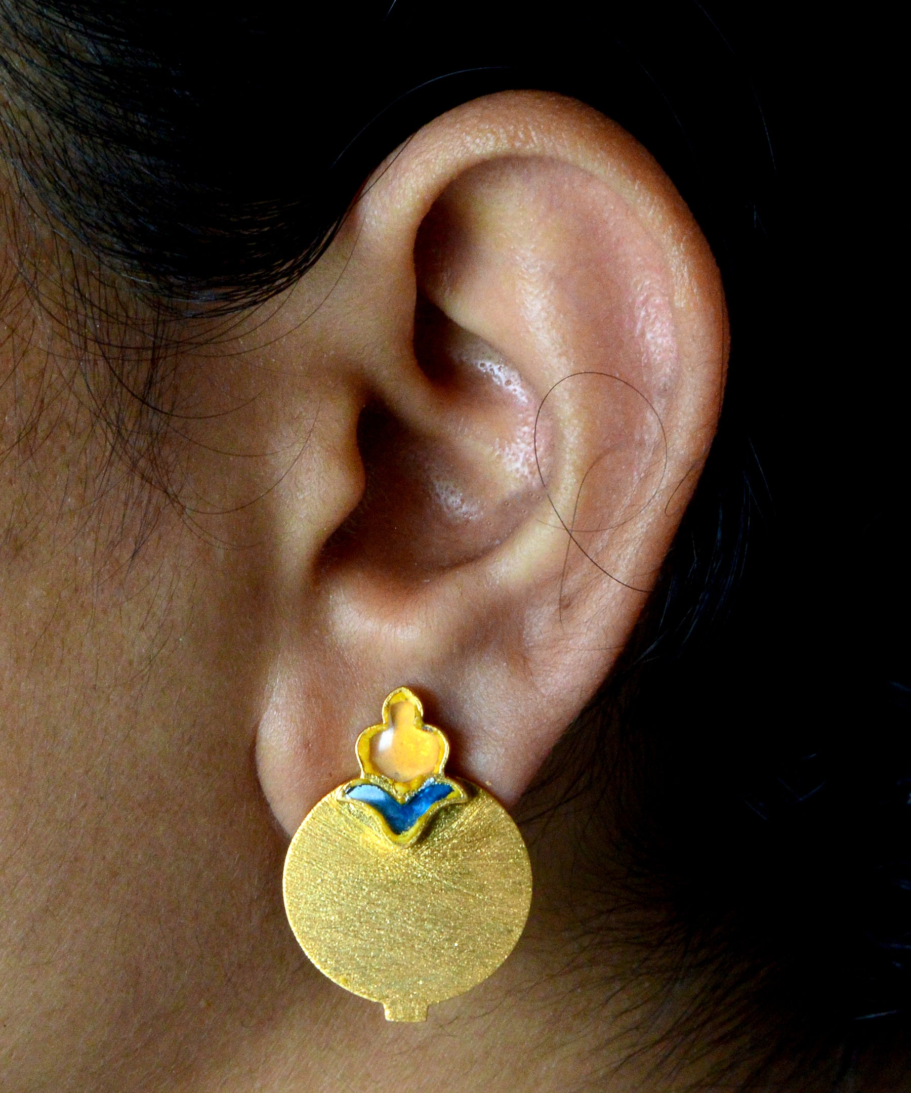 Maurya Studs Yellow