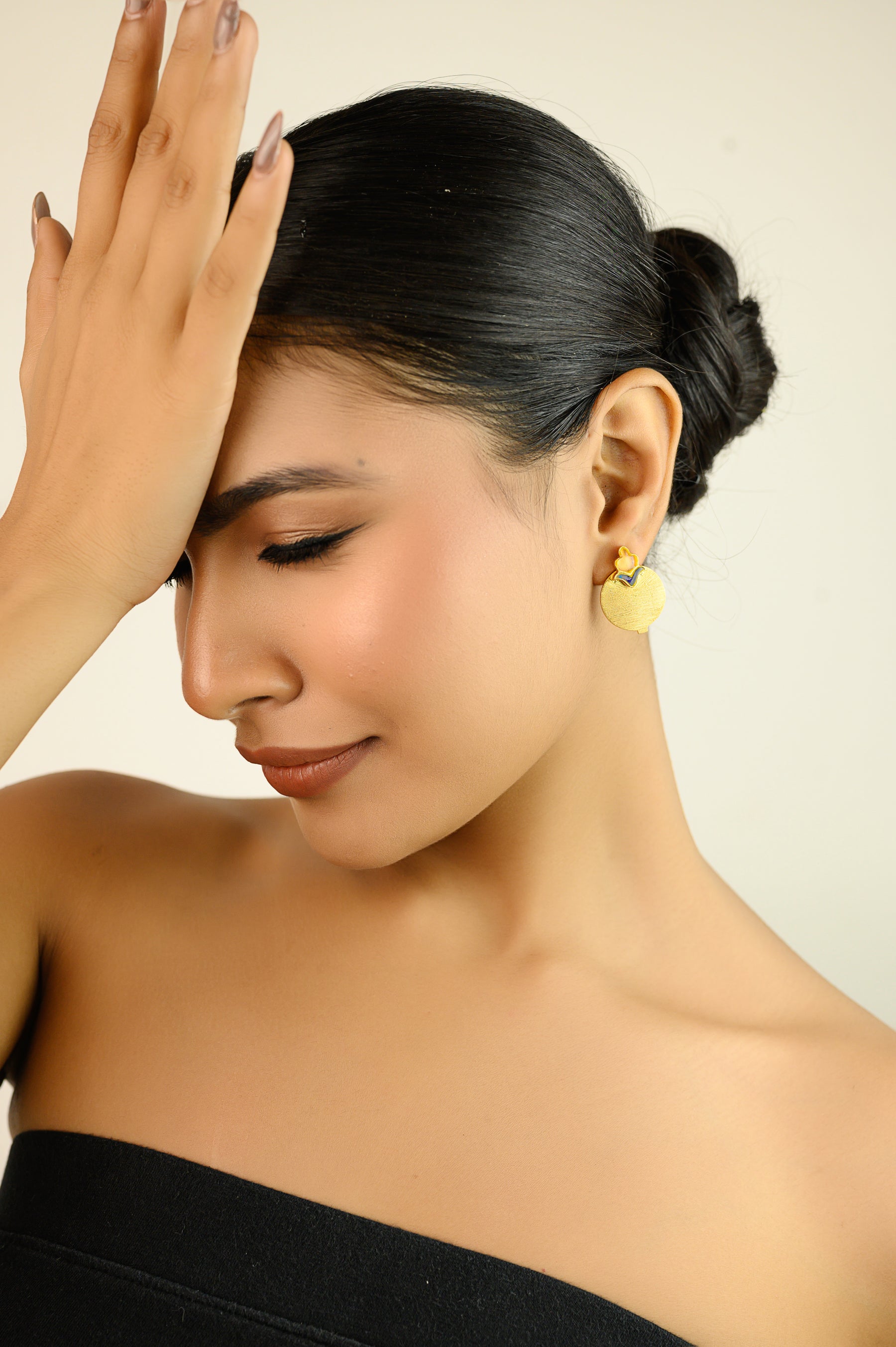 Maurya Studs Yellow