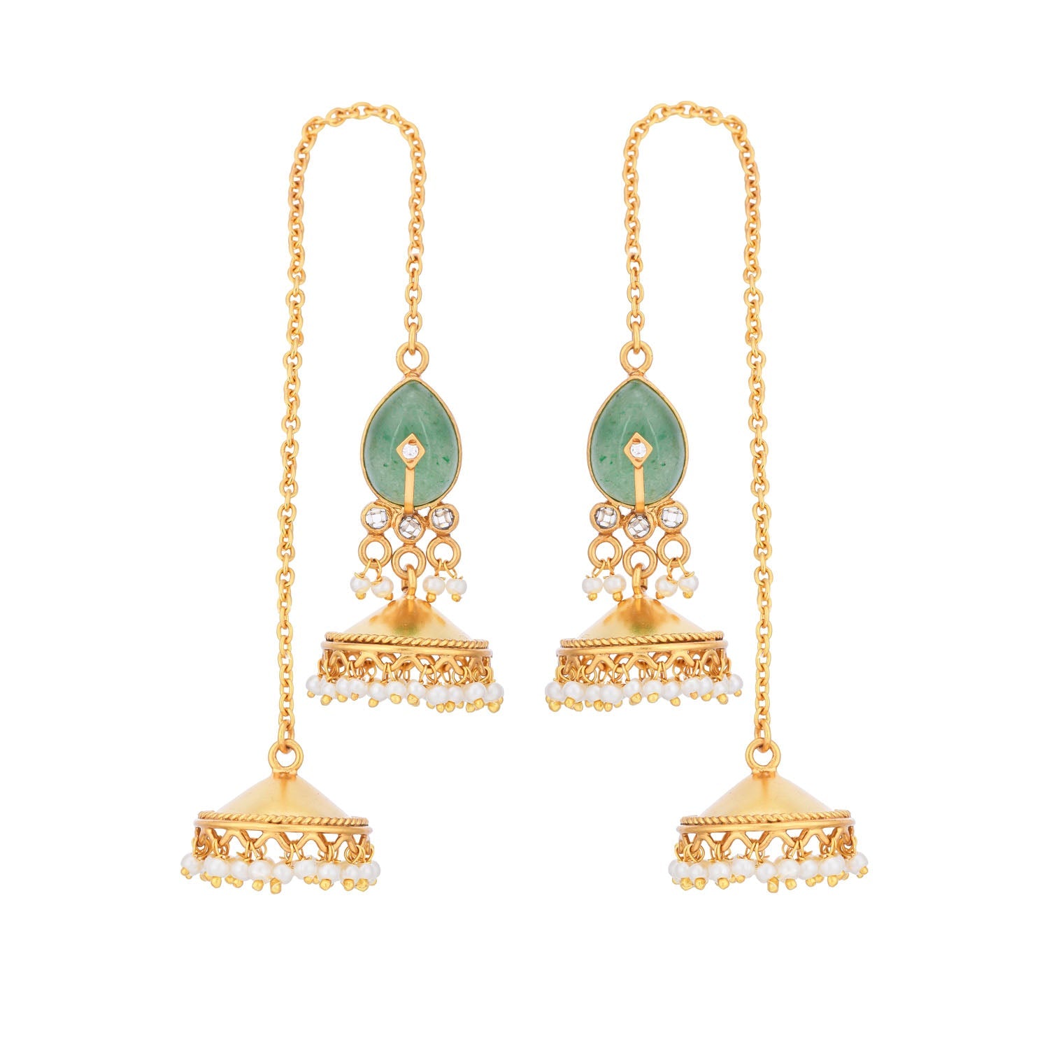Sevanti Jhumkis Green