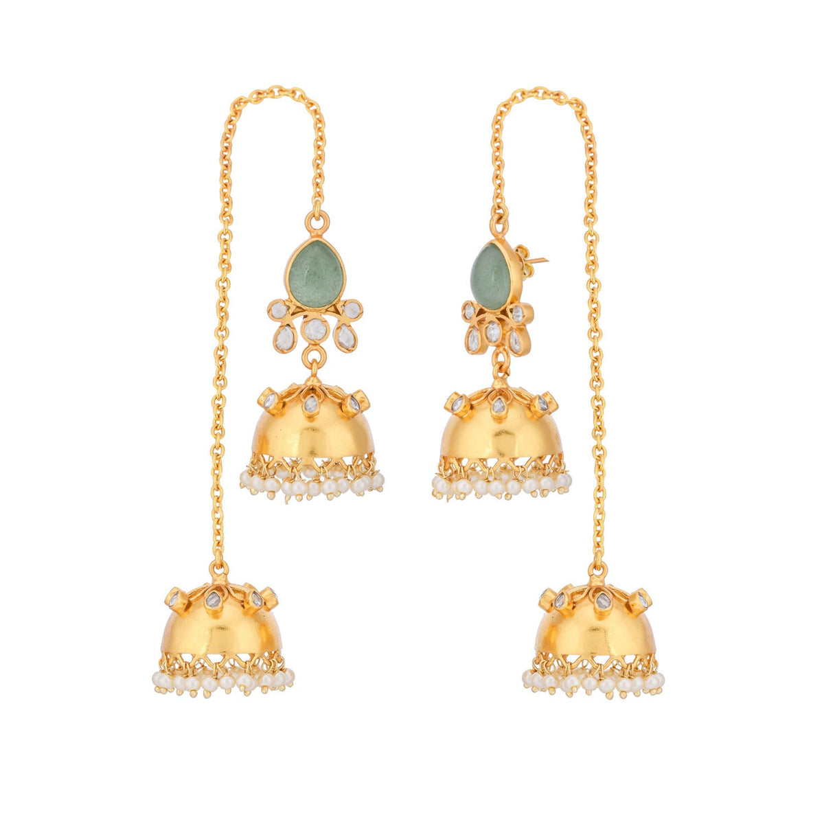 Chandrakala Jhumkis White