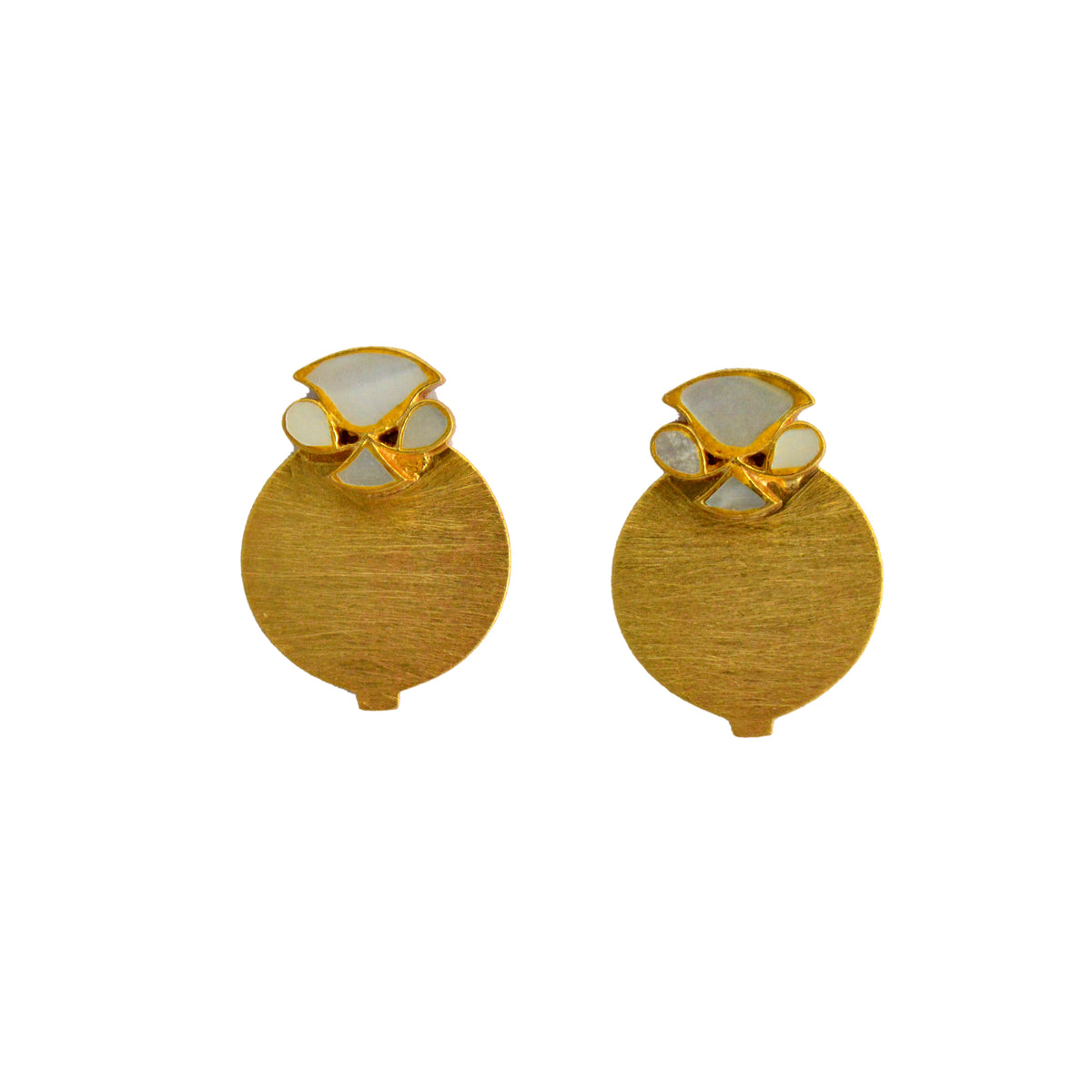 Maurya Studs White
