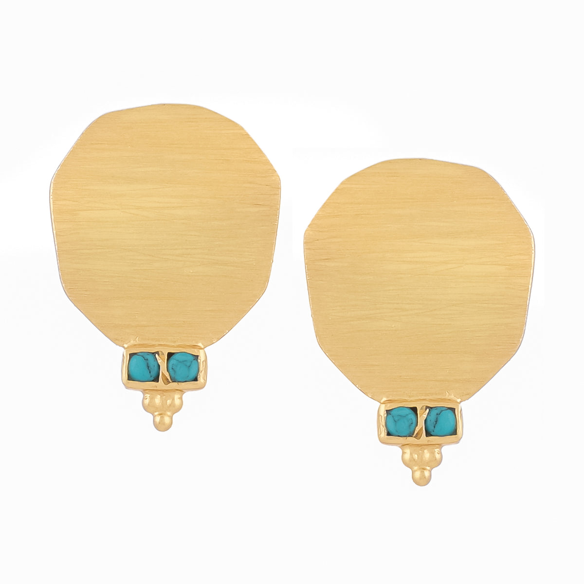 Alice Earrings Gold Turquoise