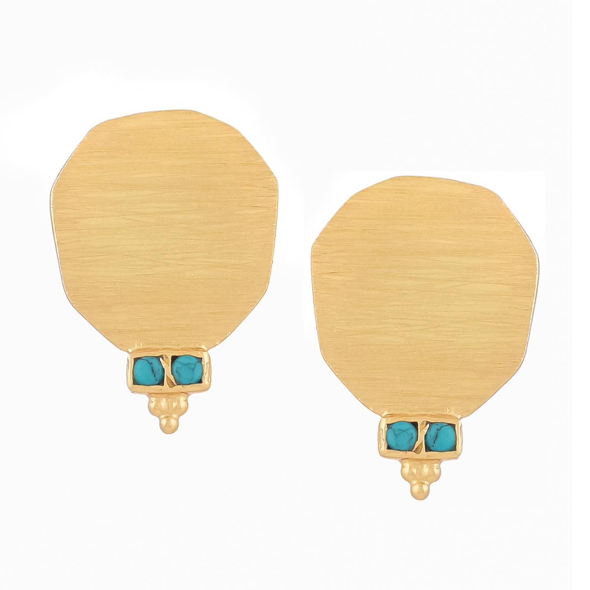 Alice Earrings Gold Turquoise