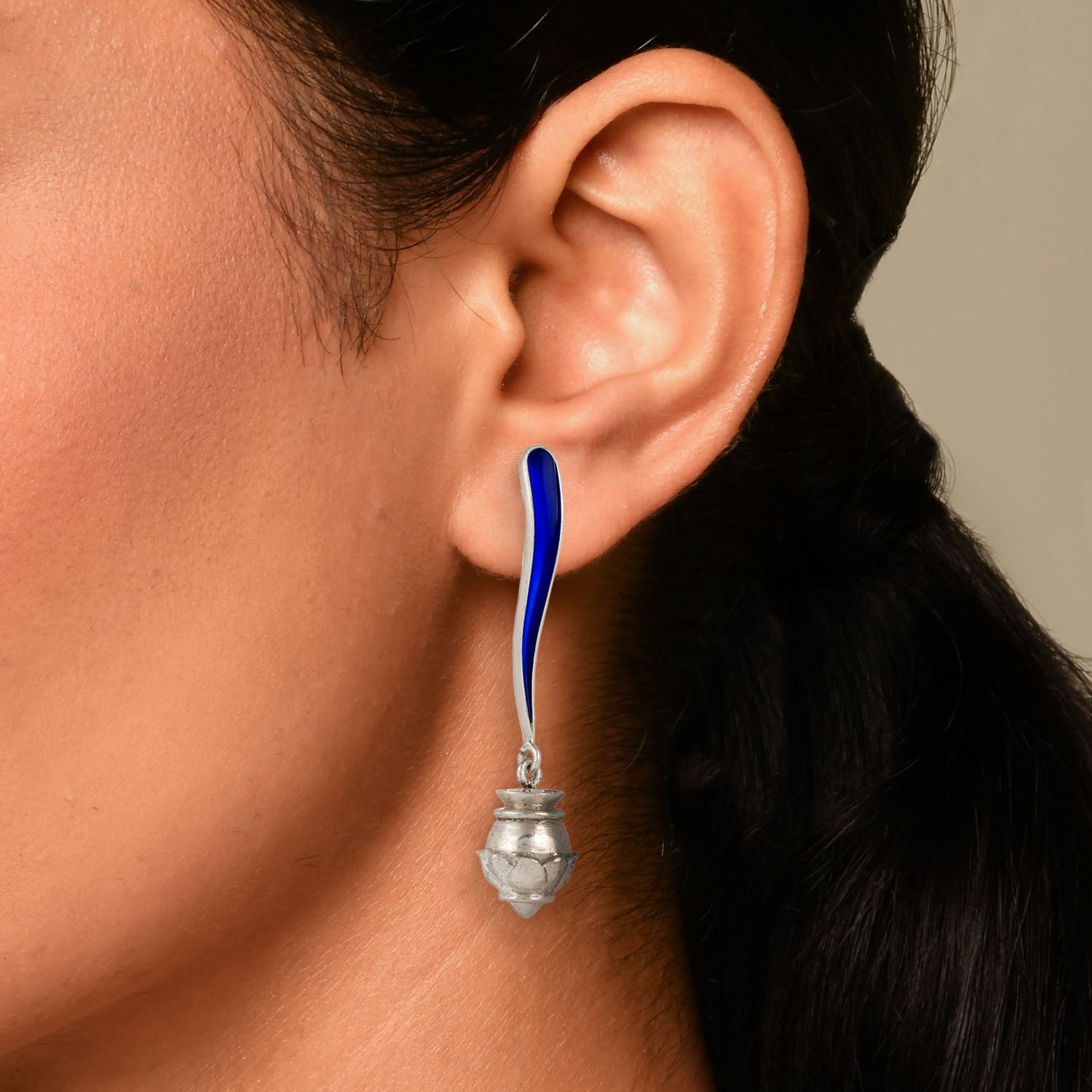 Sumaya Earrings Navy Blue