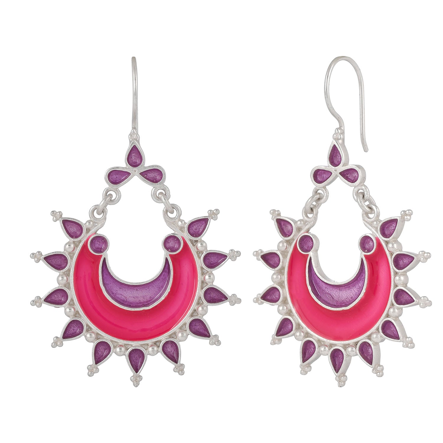 Chandrika Earrings Pink