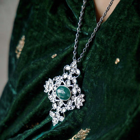 Nargis Necklace Green Onyx